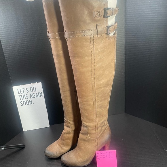 Sam Edelman OTK boots in taupe Like New PRICE IS FIRM WHICH MEANS NO DISCOUNTS - Picture 2 of 16